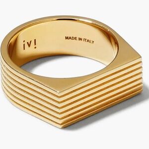 Gold Geometric Ring